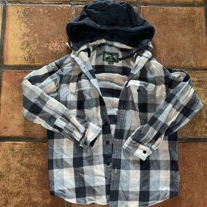 American Eagle Outfitters AEO long sleeve hooded flannel